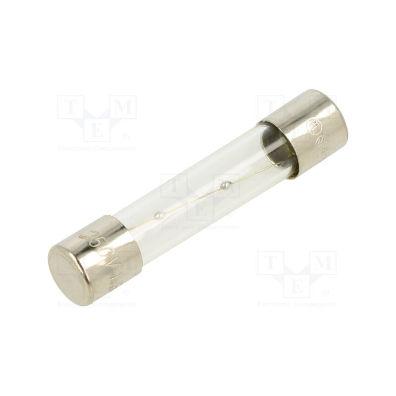 5 pcs x OPTIFUSE - TSA-1.5A - Fuse: fuse, time-lag, 1.5A, 250VAC, glass, 6.3x32mm, brass, TSA