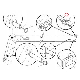 Cat th62 th63 th82 8i3437 loader arm slide