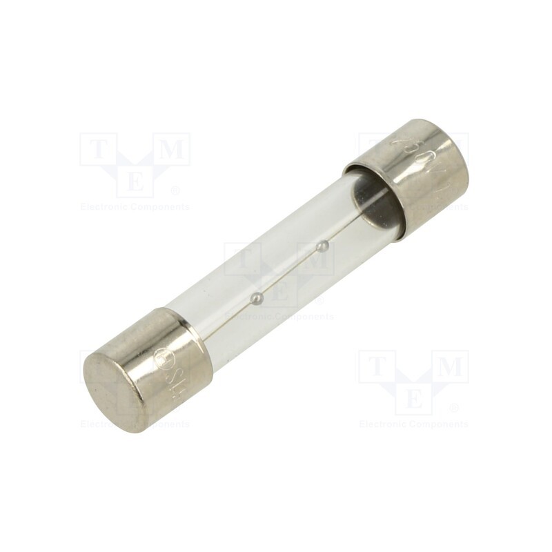 5 pcs x OPTIFUSE - TSA-1.25A - Fuse: fuse, time-lag, 1.25A, 250VAC, glass, 6.3x32mm, brass, TSA