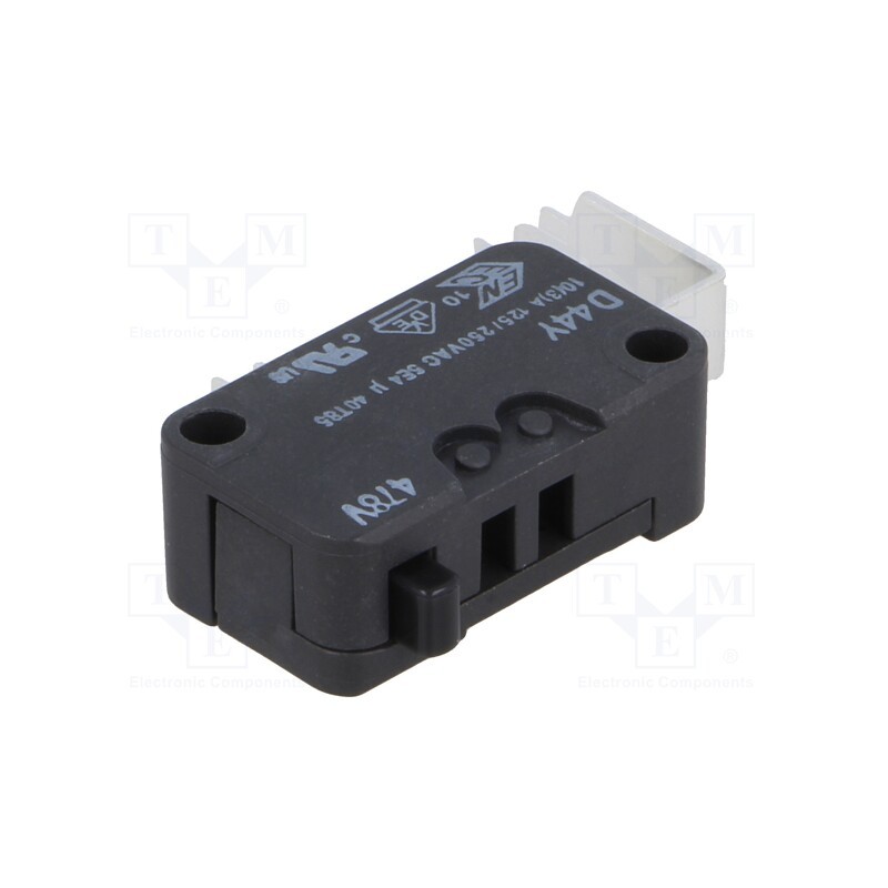 1 pcs x ZF - D443-P4AA - Microswitch SNAP ACTION, 10A/250VAC, without lever, SPDT, Pos: 2