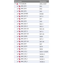 Yanmar anti-dust seal for the rocker arm