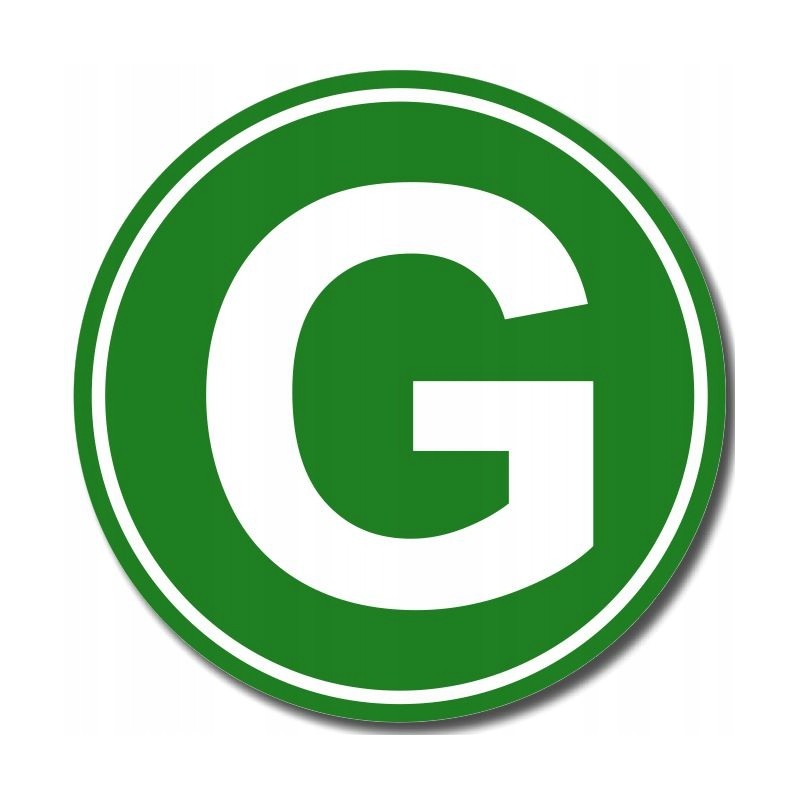 Sticker truck adr letter g low noise level 12cm