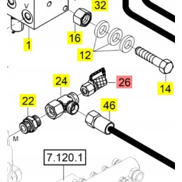 Yanmar measuring nipple s8 m16x1 5