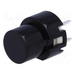 1 pcs x C&K - D6R90 F1 LFS - Switch: keypad, Pos: 2, SPST-NO, 0.01A/32VDC, black, THT, 1.3N, round