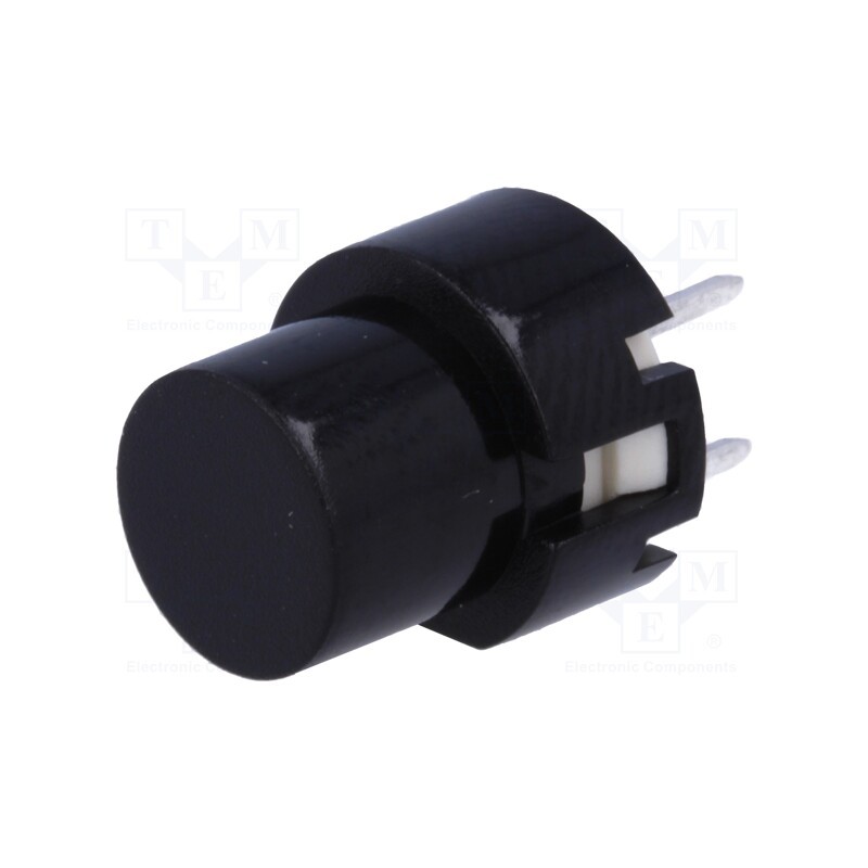 1 pcs x C&K - D6R90 F1 LFS - Switch: keypad, Pos: 2, SPST-NO, 0.01A/32VDC, black, THT, 1.3N, round