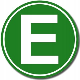 Sticker truck adr letter e low noise level 20 cm