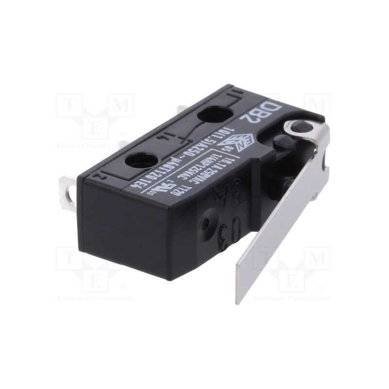 1 pcs x ZF - DB2C-A1LC - Microswitch SNAP ACTION, 10A/250VAC, 0.1A/80VDC, with lever