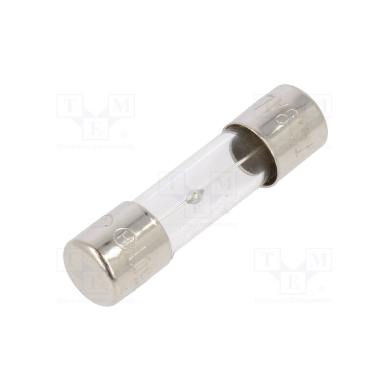 5 pcs x OPTIFUSE - TSD-6.3A - Fuse: fuse, time-lag, 6.3A, 250VAC, glass, 5x20mm, brass, bulk