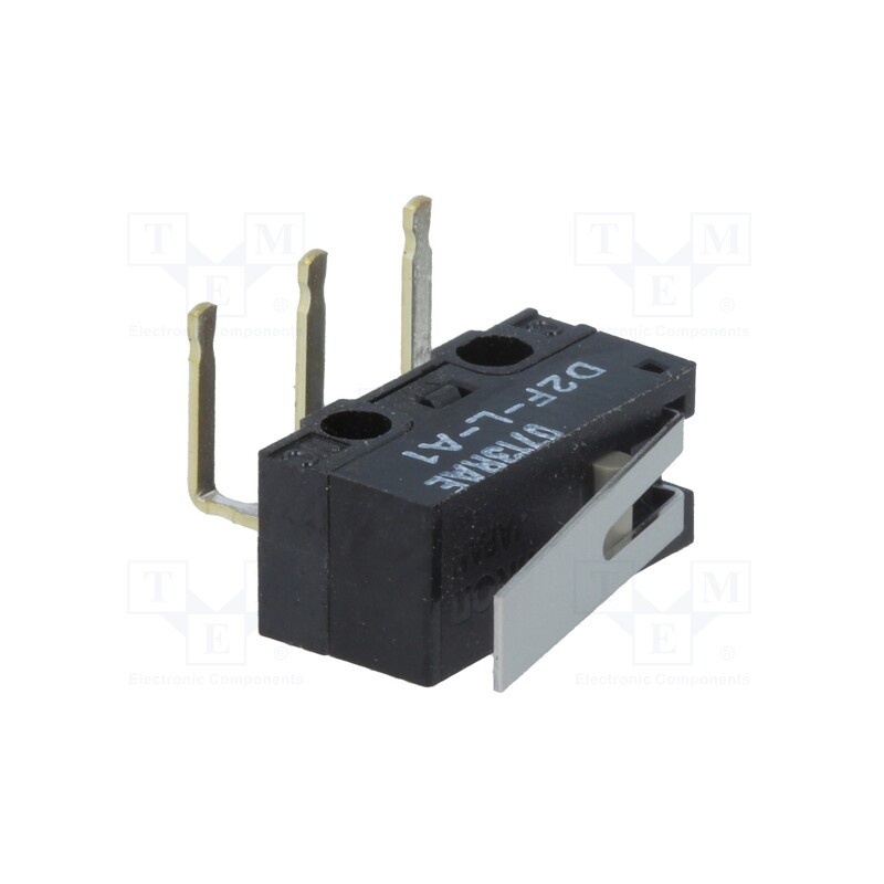 1 pcs x OMRON OCB - D2F-L-A1 - Microswitch SNAP ACTION, 3A/125VAC, 2A/30VDC, with lever, SPDT