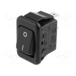 1 pcs x CANAL ELECTRONIC - MR5-110-F5-BBWC-3 - ROCKER, SPST, Pos: 2, ON-OFF, 3A/250VAC, black, none, 20mΩ, UL94V-2