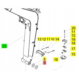 Yanmar arm pad 60x120x1 25