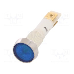 1 pcs x NINIGI - IND10P-12B-C - Indicator: LED, flat, blue, 12VDC, 12VAC, Ø10mm, plastic