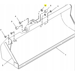 Cat backhoe loader bucket mounting sleeve