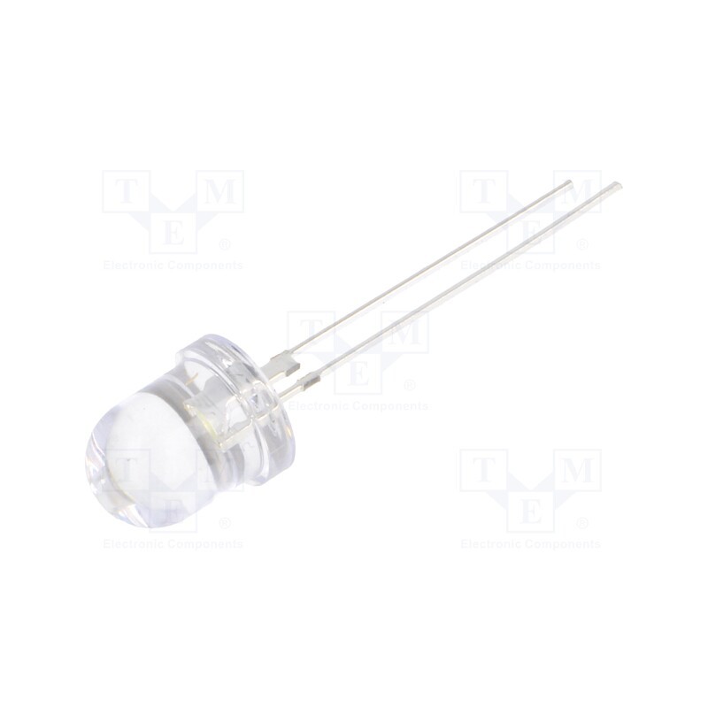 1 pcs x OPTOSUPPLY - OSW54L8131P - LED, 8mm, white cold, 35000÷40000mcd, 30°, Front: convex, 3÷3.8V