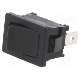1 pcs x SWITCH COMPONENTS - RF1-1A-DC-2-B - ROCKER, SPST, Pos: 2, ON-OFF, 10A/24VDC, black, none, Rcont max: 50mΩ