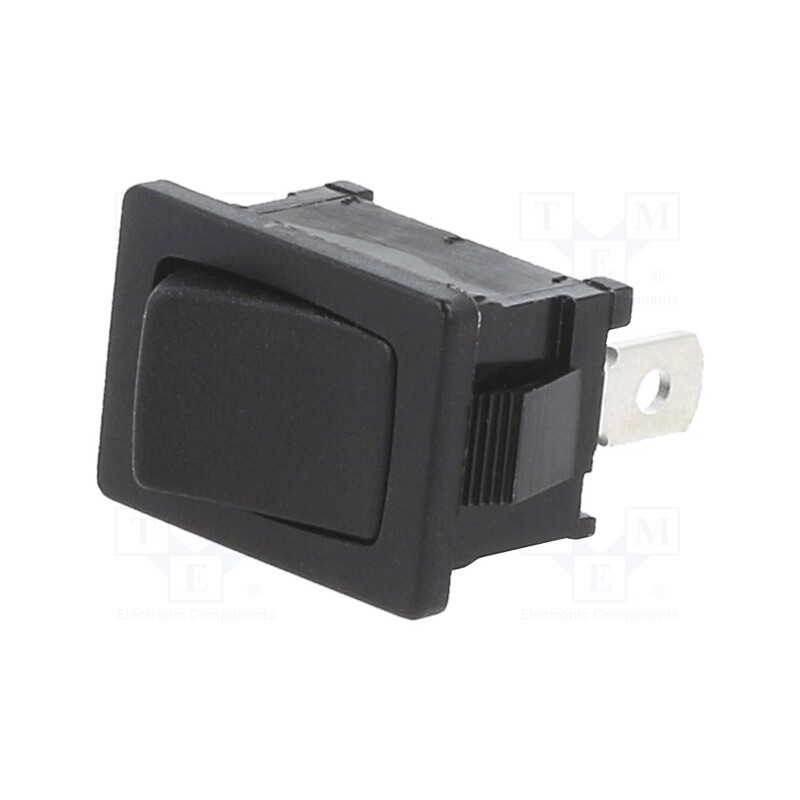 1 pcs x SWITCH COMPONENTS - RF1-1A-DC-2-B - ROCKER, SPST, Pos: 2, ON-OFF, 10A/24VDC, black, none, Rcont max: 50mΩ