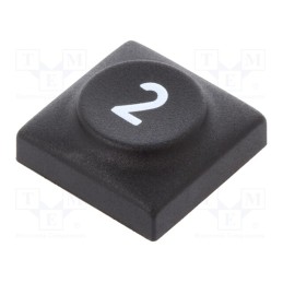 1 pcs x Marquardt - 825.002.011 - Button, Body: anthracite, Button marking: 2, 1451, square