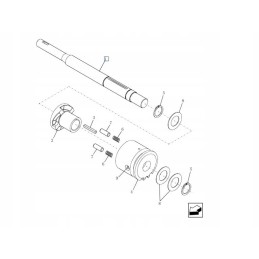 Baler roller new holland br740 r7070 87654213