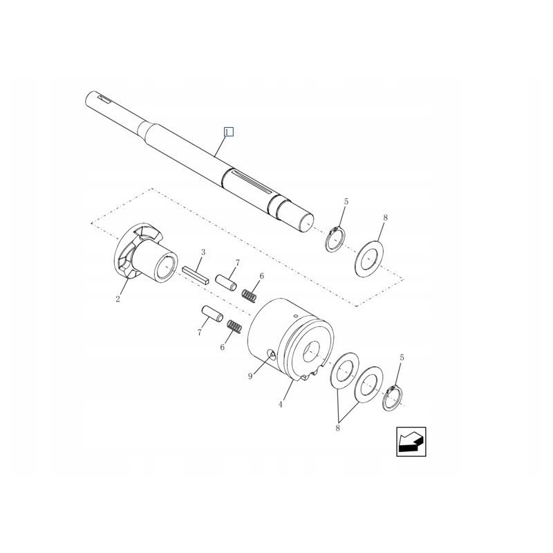 Baler roller new holland br740 r7070 87654213