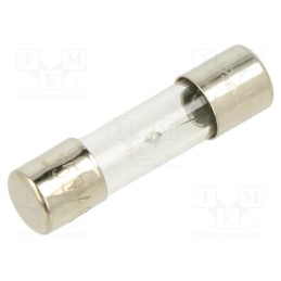 5 pcs x OPTIFUSE - MSC-6.3A - Fuse: fuse, medium time-lag, 6.3A, 250VAC, glass, 5x20mm, brass