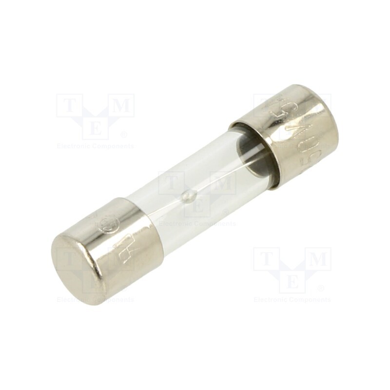 5 pcs x OPTIFUSE - MSC-5A - Fuse: fuse, medium time-lag, 5A, 250VAC, glass, 5x20mm, brass, bulk