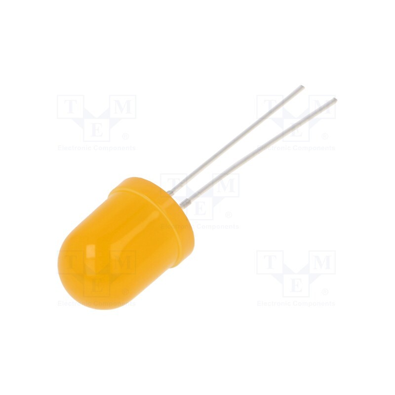 1 pcs x OPTOSUPPLY - OSO5PAA134A-5V - LED, 10mm, orange, 1120÷1560mcd, 30°, Front: convex, 5V