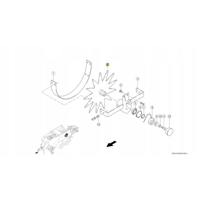 Straw wheel star claas quadrant 2100 2200 3200