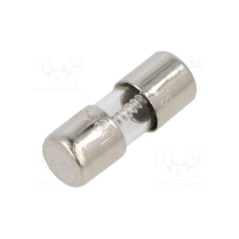 5 pcs x BEL FUSE - 2JS 5-R - Fuse: fuse, time-lag, 5A, 350VAC, cylindrical,glass, 5x15mm, brass