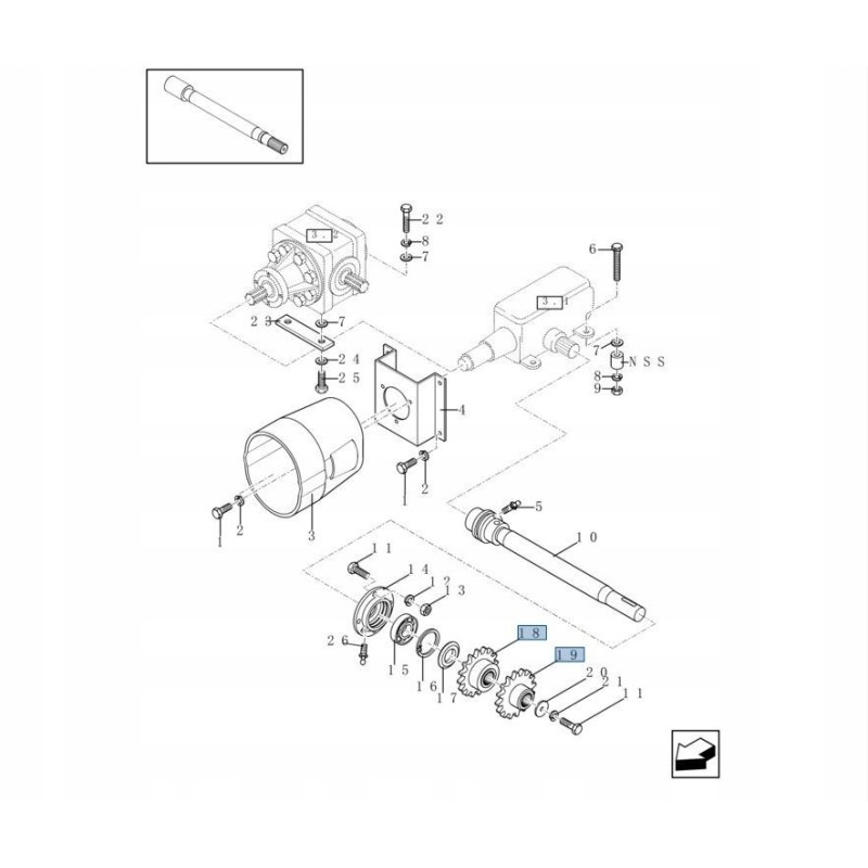 Chain wheel for press New Holland 84024252 cnh