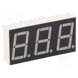 1 pcs x LUCKYLIGHT - KW3-561AVB - Display: LED, 7-segment, 14.2mm, 0.56', No.char: 3, red, 40÷80mcd