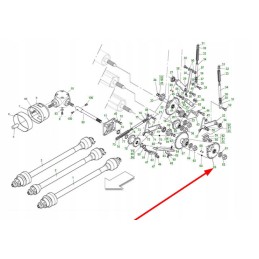 B03400285r double gear with 17 24 1
