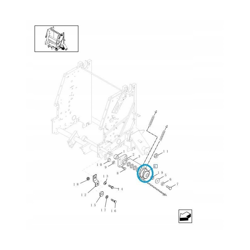 New Holland press gear wheel 658 14 18z 86543377
