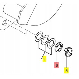 Yanmar bucket spacer 31x45x6 vio17 1
