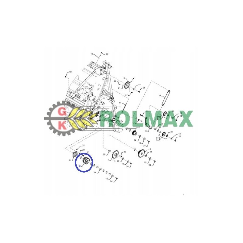 Chain wheel 47615330 new holland case cnh