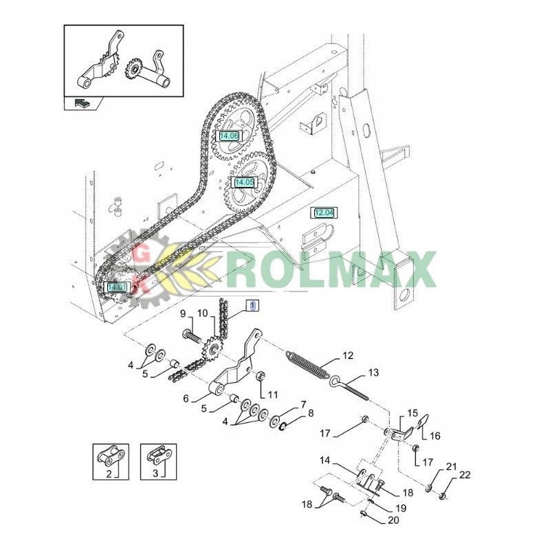Main drive chain 84429994 new holland br