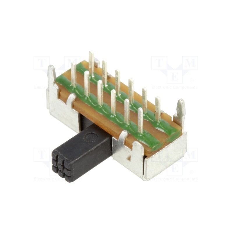 1 pcs x E-SWITCH - EG4208A - Switch: slide, Pos: 2, 4PDT, BBM (non-shorting),ON-ON, THT, EG