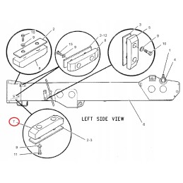 Cat th62 th63 th82 8i6293 loader arm slide