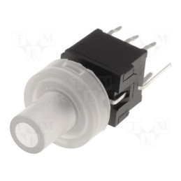 1 pcs x HIGHLY ELECTRIC - PB61304BL-3 - Switch: keypad, Pos: 2, DPDT, 0.1A/30VDC, colourless, LED, green, THT