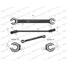 Open open-end wrench 9 x 11 Warynski