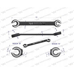 Open open-end wrench 9 x 11 Warynski