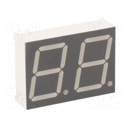1 pcs x LUCKYLIGHT - KW2-802AGA - Display: LED, 7-segment, 20.32mm, 0.8', No.char: 2, yellow-green