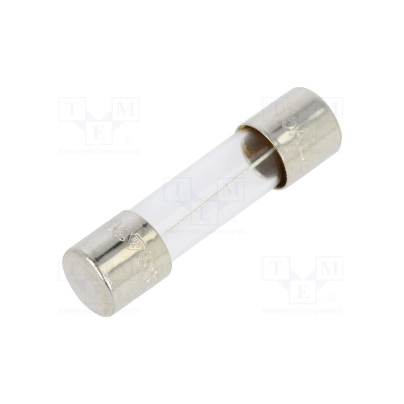 5 pcs x EATON/BUSSMANN - BK1-S506-5-R - Fuse: fuse, time-lag, 5A, 250VAC, cylindrical,glass, 5x20mm, brass