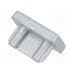 1 set x TOPMET - 89140040 -AS - Cap for LED profiles, silver, 2pcs, ABS, SLIM8