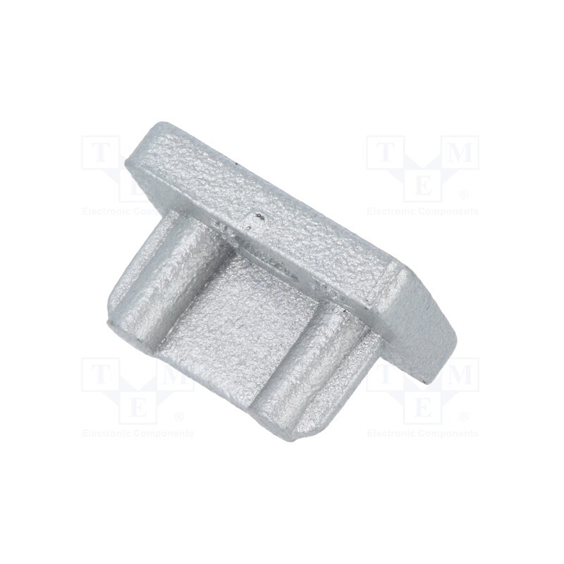 1 set x TOPMET - 89140040 -AS - Cap for LED profiles, silver, 2pcs, ABS, SLIM8