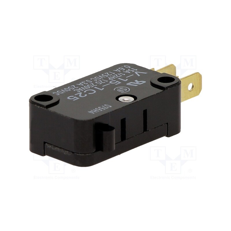 1 pcs x OMRON OCB - V-15-1C25 - Microswitch SNAP ACTION, 15A/250VAC, 0.6A/125VDC, without lever
