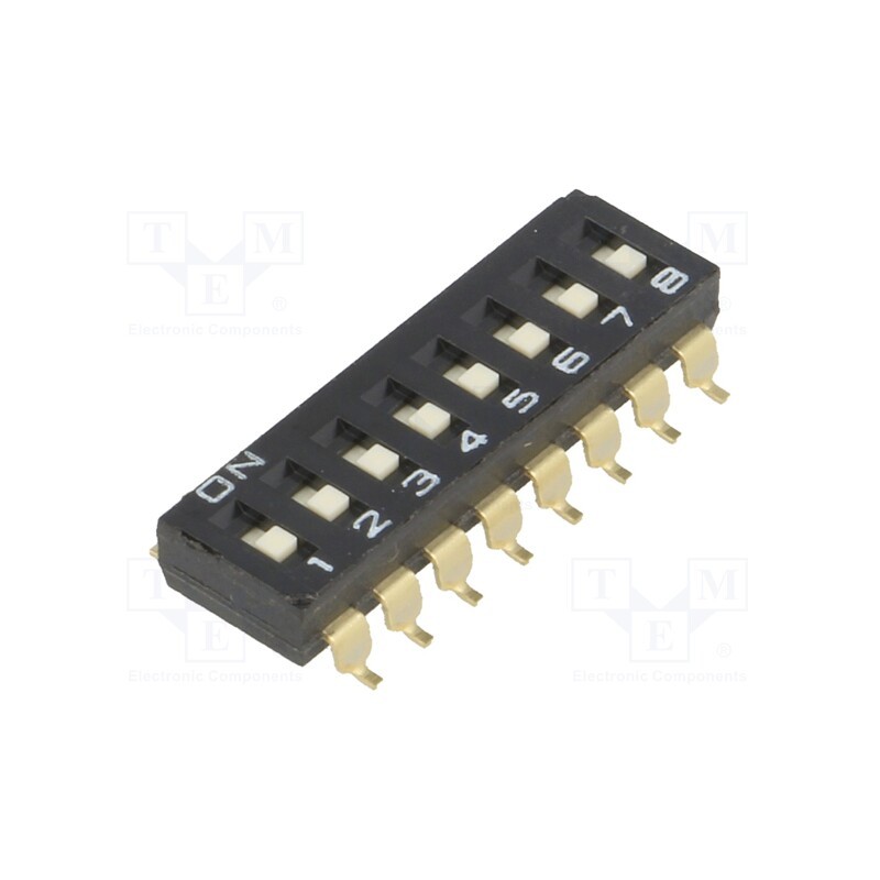 1 pcs x OMRON OCB - A6S-8101-H - Switch: DIP-SWITCH, Poles number: 8, ON-OFF, 0.025A/24VDC, Pos: 2