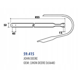 John Deere E65648 baler pick-up cover