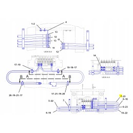 Original cat backhoe loader hydraulic hose