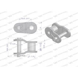 Chain link reinforced p12a 1 ansi a 60 wa