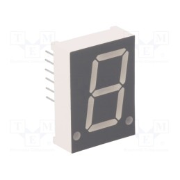1 pcs x FORYARD - FYS-8011AUHR-21 - Display: LED, 7-segment, 20.4mm, 0.8', No.char: 1, red, 30÷60mcd